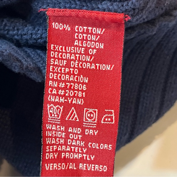 Tommy Hilfiger 3D big FLAG LOGO sweater Crewneck JAPAN men’s Medium, Y2K preppy - Picture 4 of 13